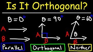 Are The Two Vectors Parallel Orthogonal or Neither [upl. by Isabel360]