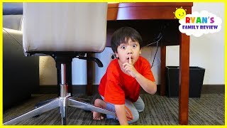 Ryan plays Hide and Seek in a Hotel with Mommy and Daddy [upl. by Ruddie]