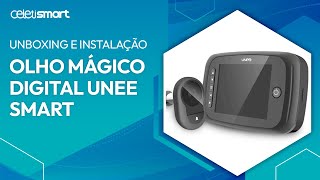 UNBOXING e INSTALAÇÃO  Olho Mágico Digital Unee Smart [upl. by Sonafets]