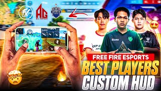 FREE FIRE ESPORTS PLAYERS BEST CUSTOM HUD😱  WORLD BEST ESPORTS PLAYERS CUSTOM HUD🔥  BRUFXAGFLCN [upl. by Nueovas]