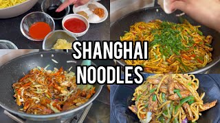 SHANGHAI NOODLES  RESTAURANT STYLE CHOW MEIN RECIPE [upl. by Nnylannej]