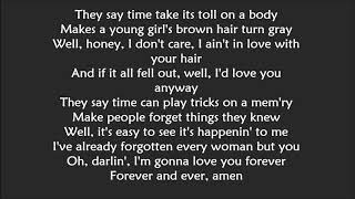 Randy Travis  Forever and Ever Amen LYRICS [upl. by Enomahs]