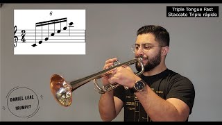 Trumpet Lesson TripleTonguing  Arpeggio  Daniel Leal Trumpet [upl. by Lopes]