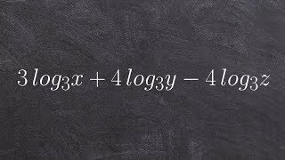 Condensing logarithmic expressions [upl. by Glynis]