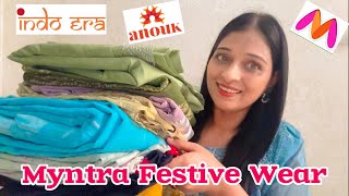 Best festive Kurta Set haul Myntra  Myntra Haul  Haul  Sanvi world [upl. by Oremor]