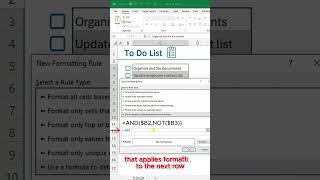 ToDo List in Excel [upl. by Eseerehc6]