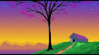 How to draw scenery in MS Paint  ms paint drawing  ms paint drawing scenery  digital ms paint [upl. by Renwick]