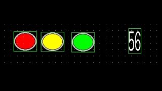 三菱PLC、HMI 模擬做紅綠燈程式 [upl. by Geordie]