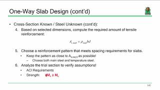 CE 413 Lecture 15 OneWay Slab Design 20190218 [upl. by Lav]