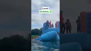 AIRBAG LAUNCH but they get progressively higher 🔼 waterpark stevenage funny fail shorts [upl. by Saber702]