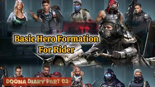 PNSDOONADIARY 02  Basic Hero Formation For Rider  Puzzles amp Survival [upl. by Micky]