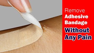 How to remove adhesive bandage without pain [upl. by Maxfield]