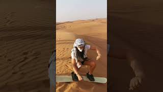 Dubai Desert Safari Sandboarding shorts tyshorts youtube foryou [upl. by Adolfo24]