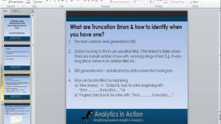 Identifying amp Fixing Truncation Errors in SQL Server Integration Services SSIS [upl. by Ainadi]