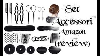 Review Set Amazon accessori per Capelli Accessori [upl. by Esmaria408]