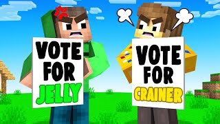 JELLY VS CRAINER Presidential DEBATE In Minecraft Squid Island [upl. by Muldon]