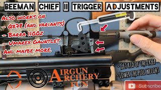 Beeman Chief amp Qb78 trigger adjustments  How to get a Lighter amp Shorter trigger pull 1lb easily [upl. by Kcered702]