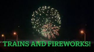 CN Q180 With 3344 and 2974 DPU And Canada Day Fireworks At Albert Street In Mount Albert [upl. by Jovitta]