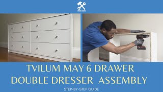 Tvilum May 6 Drawer Double Dresser Assembly Portland Contemporary 6 Drawer Double Dresser Jaylene [upl. by Ahtenek]