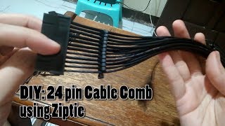 DIY 24pin cable comb project using zipties  SUPER CHEAP [upl. by Myrwyn582]