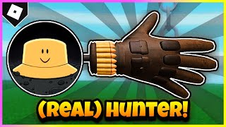 How to ACTUALLY get HUNTER GLOVE  quotBounty Claimedquot BADGE in SLAP BATTLES Guide Bossfight ROBLOX [upl. by Saltzman]