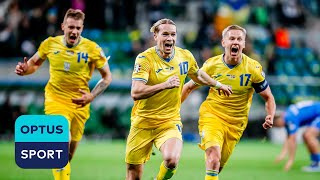 Ukraine do Icelands VIKING CLAP after beating them to qualify for EURO 2024 [upl. by Esina208]