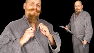 Mens 100 Cotton Robe Review made by Marquess [upl. by Naawaj]