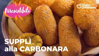 SUPPLÌ alla CARBONARA  CROCCANTI ed IRRESISTIBILI💛🥓 [upl. by Keating]