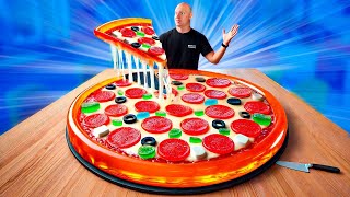 Pizza di Gelatina Gigante  Come fare la pizza di gelatina più grande del mondo da VANZAI [upl. by Doyle]