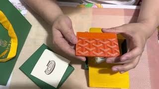 Bryant To reviews Goyard orange card holder saint sulpice [upl. by Surtemed60]