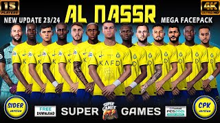 AL NASSR Facepack Season 2324  SIDER ◆ CPK  PES 2021 ⚽ أحدث أوجه لاعبى النصر السعودى موسم 2024 [upl. by Iy]