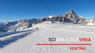 Sciare a Cervinia  POV Ski Ventina [upl. by Anderer869]