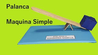 Como Hacer PALANCA Maquina Simple [upl. by Aihsi26]