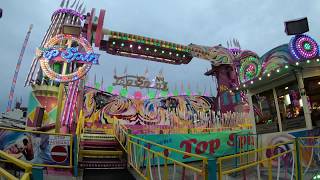 Kirmes Fahrgeschäft Top Spin Volksfest Gäubodenfest Straubing Offride 2019 [upl. by Lief49]