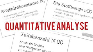 2 Chemie GRUNDWISSEN  Klasse 9  Quantitative Analyse Molare Masse Avogadrokonstante [upl. by Tlaw]