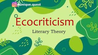 Understanding Ecocriticism Post Modern literary theory Explained in Tamil [upl. by Alexis]