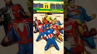 CAPTAIN AMERICA SAVES ALL AVENEGERS FROM SUPER VILLAINS shorts spiderman [upl. by Phil]