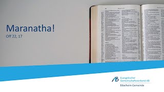 Gottesdienst Bibelheim Gemeinde 17122023 [upl. by Enilkcaj]