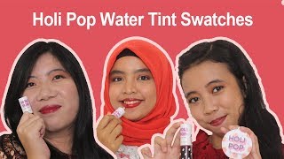 Holika Holika Holi Pop Water Tint Swatches [upl. by Anitsyrhc549]