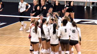 WSU Volleyball Highlights at NebraskaOmaha  9124 [upl. by Newhall]