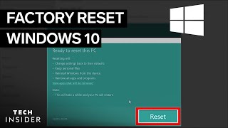 How To Factory Reset Windows 10 [upl. by Yetsirhc644]