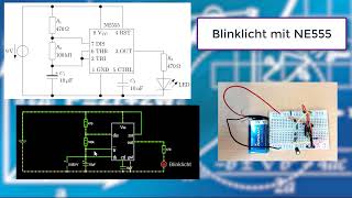 Experiment astabile Kippstufe Blinklicht mit dem NE555 [upl. by Waverley]