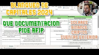 Blanqueo de CapitalesQue Documentacion me pide AFIP en cada casoDepositos Transferencias Binance [upl. by Lynelle]