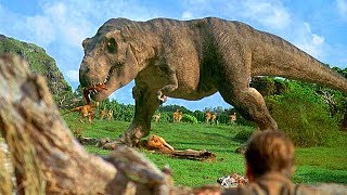 TRex Ambush Scene  Jurassic Park 1993 Movie Clip HD [upl. by Willette]