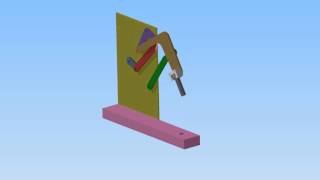 Animation of Design of Mechanisms Linkage  Isometric View [upl. by Nedrud254]