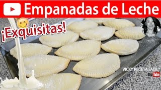 EMPANADAS DULCES DE CREMA LECHE O MANJAR  Vicky Receta Facil [upl. by Enala]