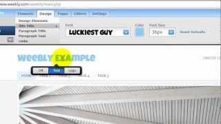 How to Edit Fonts in Weebly by wwwWebsiteBuilderExpertcom [upl. by Leaffar]