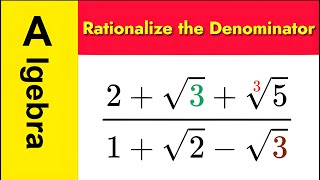 How to rationalize the Denominator  Made the math exam easier [upl. by Merri784]