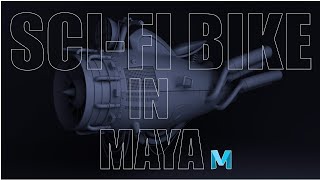 Maya 3d Modeling  Futuristic SciFi Bike  Maya 2022 [upl. by Zindman]