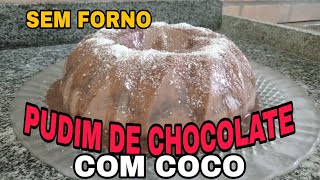 Tudo no Liquidificador Pudim de Chocolate com Coco Sobremesa Gelada comidanossadecadadia4438 [upl. by Natalee]